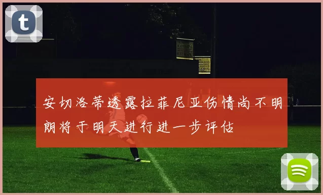 安切洛蒂透露拉菲尼亚伤情尚不明朗将于明天进行进一步评估